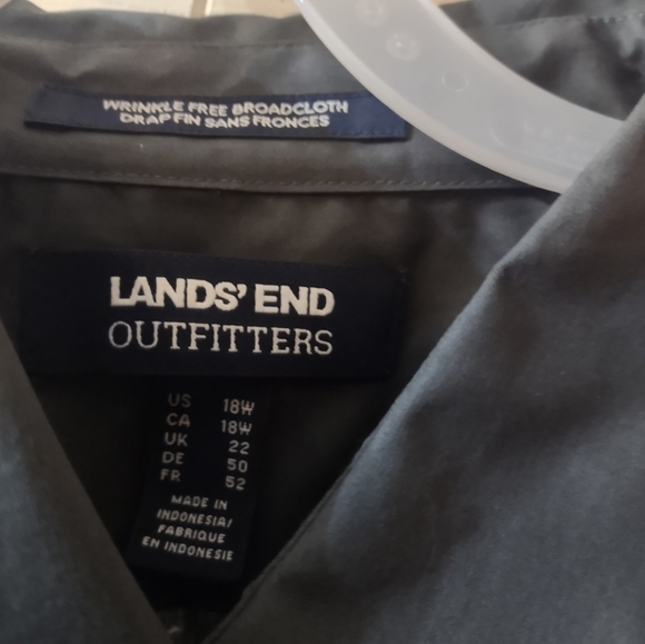 Men's gray Lands End button down long sleeve shirt North Carolina flag - Picture 3 of 3